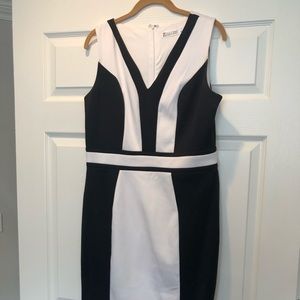 Black and white cocktail dress.
